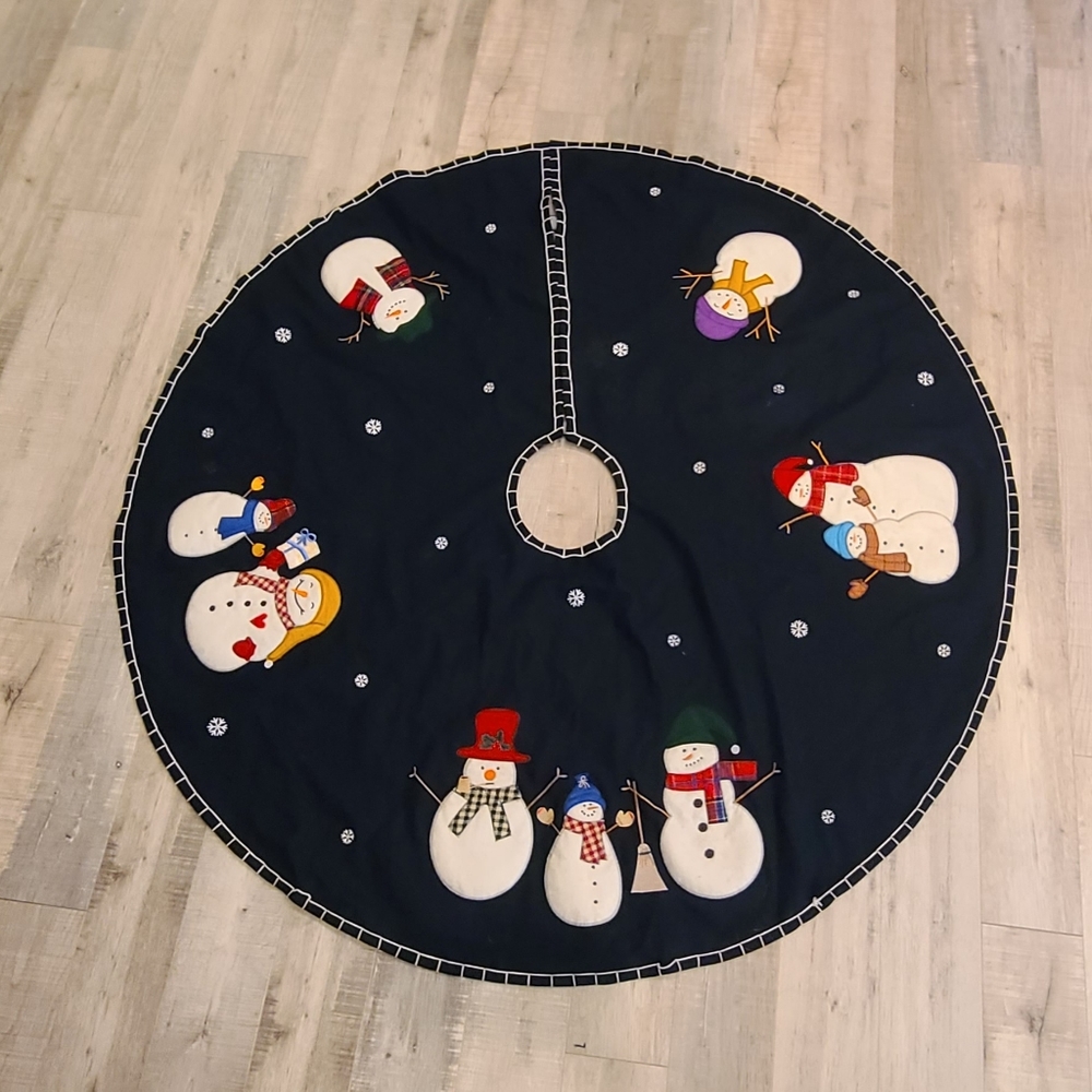 Wool Snowman Tree Skirt